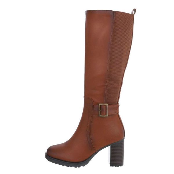 Bottes à talons hauts pour femmes - chameau
