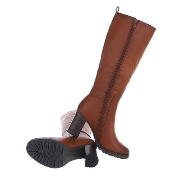 Bottes à talons hauts pour femmes - chameau – Image 3